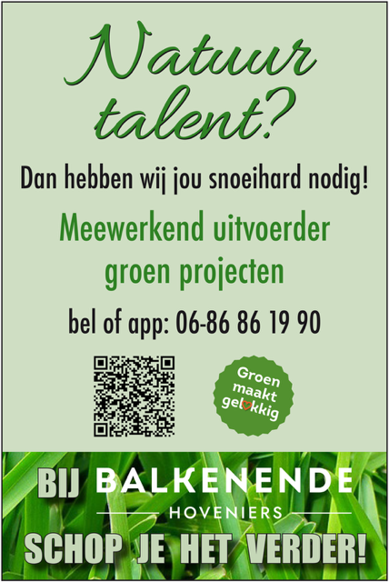 Vacature Meewerkend Uitvoerder Groenprojecten 